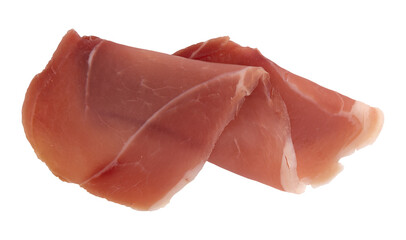 prosciutto isolated on white background