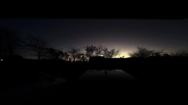 Beautiful sunset view in East Auckland, New Zealand