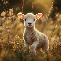 Fototapeta premium sheep in a field