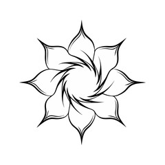 Y2k star shape outline vector icon. Abstract minimal geometric star icon in trendy retro 2000s style. Space cosmos galaxy concept