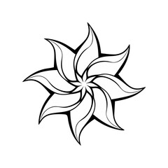 Y2k star shape outline vector icon. Abstract minimal geometric star icon in trendy retro 2000s style. Space cosmos galaxy concept