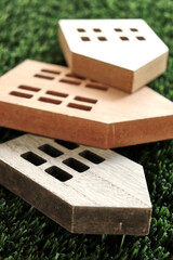 Backlit Toy Wooden Houses