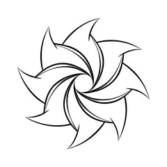 Y2k star shape outline vector icon. Abstract minimal geometric star icon in trendy retro 2000s style. Space cosmos galaxy concept