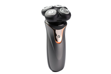 Innovative Electric Shaver With Unique Four-Head Design for Effortless Grooming in Modern Home Setup on Transparent PNG Background..
