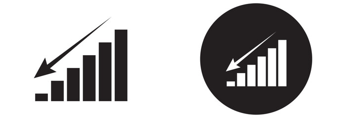 Growing graph set. Growth success arrow icon. Growing graph icon set design ep 10