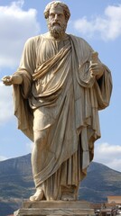 Fototapeta premium Statue Aristotle, philosopher, thinker. 