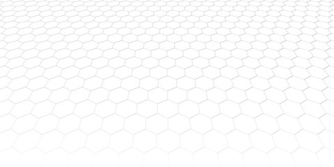 hexagon pattern. Seamless background. Abstract honeycomb background in grey color. Vector illustration