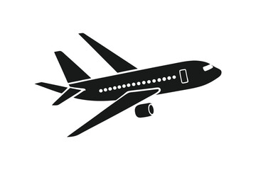 airplanes black colour silhouette vector illustration