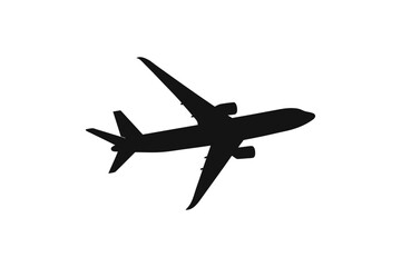 airplanes black colour silhouette vector illustration