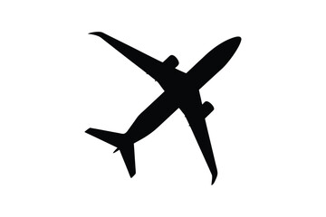airplanes black colour silhouette vector illustration
