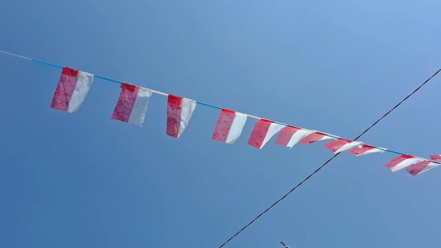 Indonesia flags for the national independence day