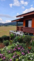 Local village life in the bamboo huts of Northern Thialand