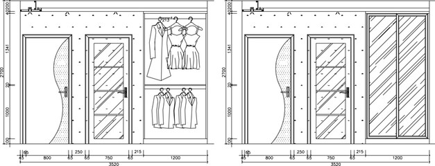 Vector illustration sketch of interior design silhouette of bedroom room