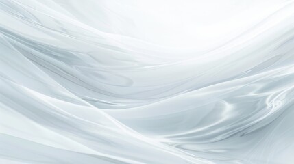 Fototapeta premium Delicate gray fabric undulates softly, creating a tranquil and abstract visual effect in soft light
