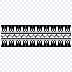 Polynesian tattoo tribal band design. Samoan tattoo tribal border. Decorative seamless pattern.