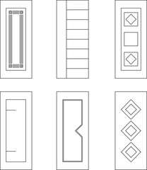 Modern abstract door detail design silhouette illustration vector image sketch