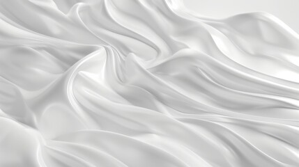 Fototapeta premium Elegant White Fabric Folds Close-Up.