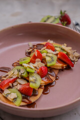 pancakes with fresh fruit