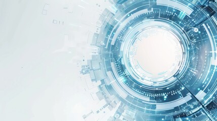 Obraz premium Abstract Digital Technology Background with Circular Elements