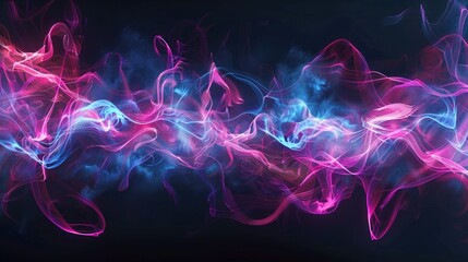 Abstract Neon Swirls