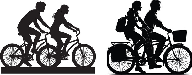 Obraz premium Bi cycle vector art illustration on white background