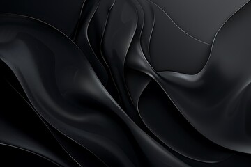 Obraz premium Abstract Black Fluid Design
