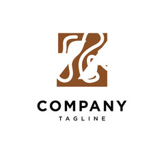 Letter Z Fiber Wood Logo Icon Vector