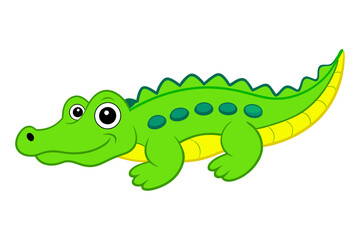 Cute Crocodile Vector Illustration Cartoon Logo Icon Clipart