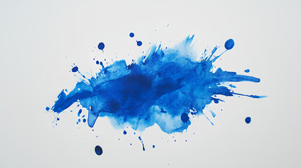 Fototapeta premium watercolor stain blue paint splatter