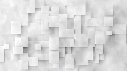 white digital pixel squares art, isolated geometric overlay