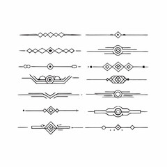 Abstract dividers set of geometric lines collection (16)