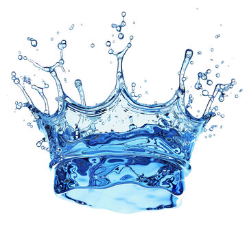 recommend clip art: Blue water swirl splash in a crown shape clip art