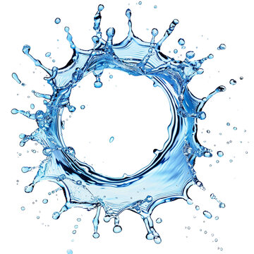 recommend clip art: Blue water swirl splash in a crown shape clip art