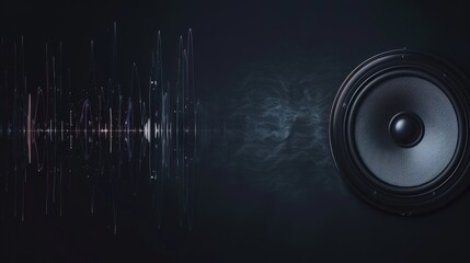 Sound Waves and Speaker - Abstract Audio Visual