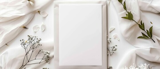 White minimalist invitation template