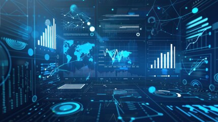 Futuristic Data Visualization Interface