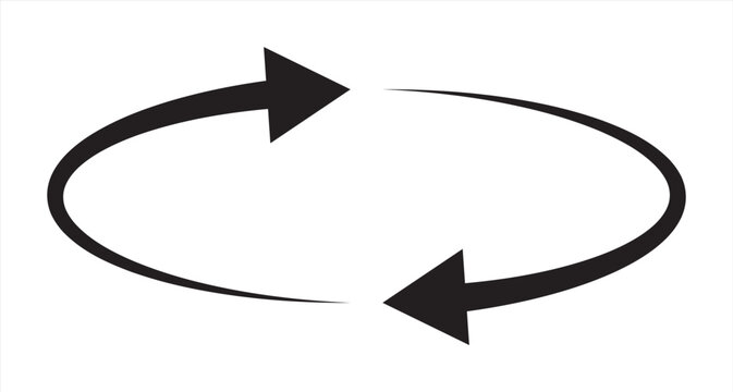 rotation icon. 360 rotation icon vector illustration