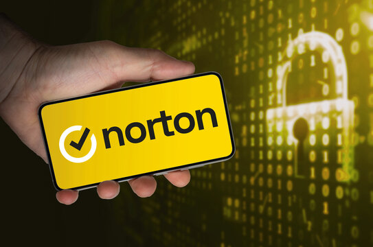 Norton software - logo displayed on mobile device