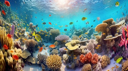 Obraz premium Vibrant Coral Reef Ecosystem