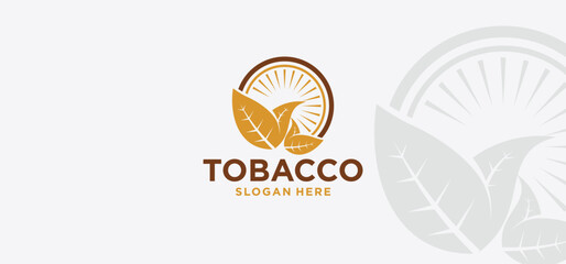 tobacco leaf icon vector logo, original genuine tobacco leaf with natural color