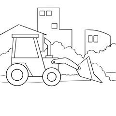 Front Loader Coloring Page