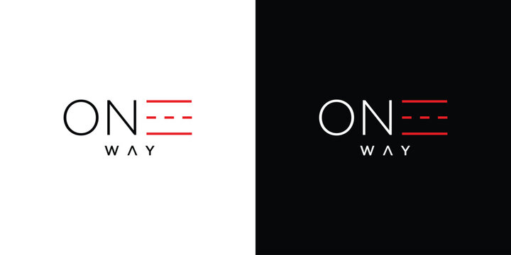 One Way logo design is unique and modern
