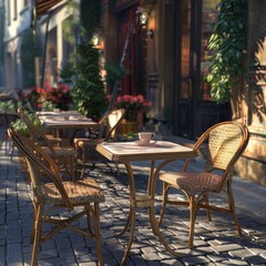 Street Restaurant Table, Empty Cafe Tables, Bar Terrace, Outdoor Restaurants, Outside Trattoria
