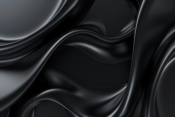 Abstract Black Wavy Pattern