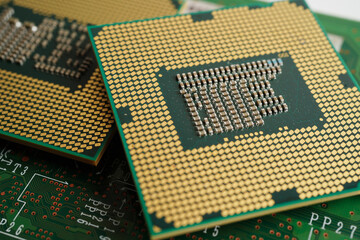Central Processing Unit, CPU chip processor of computer mainboard, electronic technology.