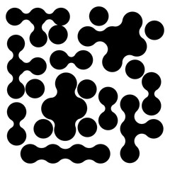 Black metaballs on white