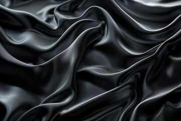 Fototapeta premium Abstract Black Silk Fabric