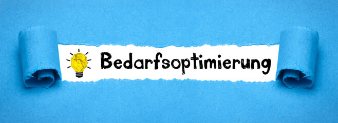 Bedarfsoptimierung	
