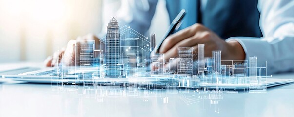 Private equity investments driving the growth of various industries, depicted in an editorial photo with a focus on technology and infrastructure