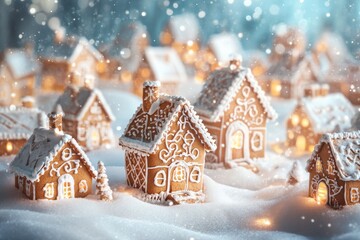 gingerbread houses christmas miniature new year decorations